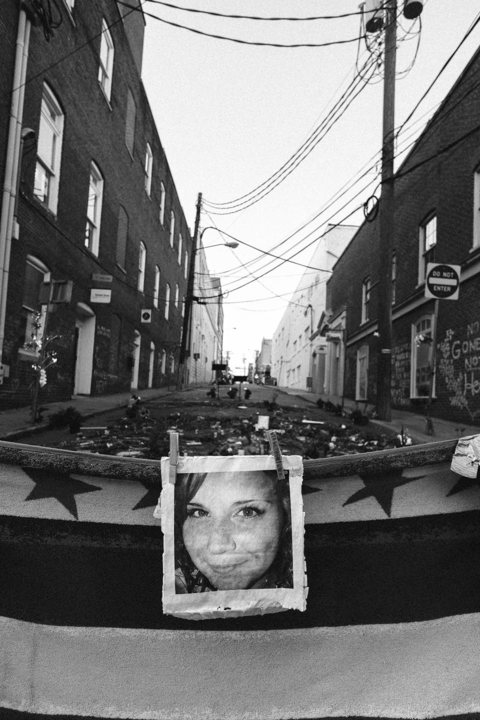 A photo of a memorial to Heather Heyer. (Photo: Eze Amos)