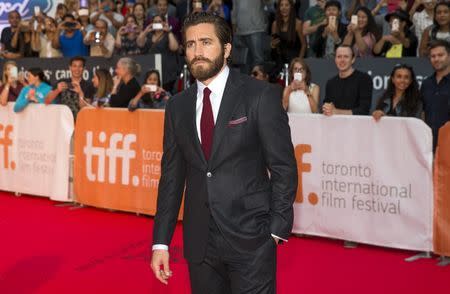 Actor Jake Gyllenhaal arrives on the red carpet for the film "Demolition" during the 40th Toronto International Film Festival in Toronto, Canada, September 10, 2015. TIFF runs from September 10-20. REUTERS/Mark Blinch