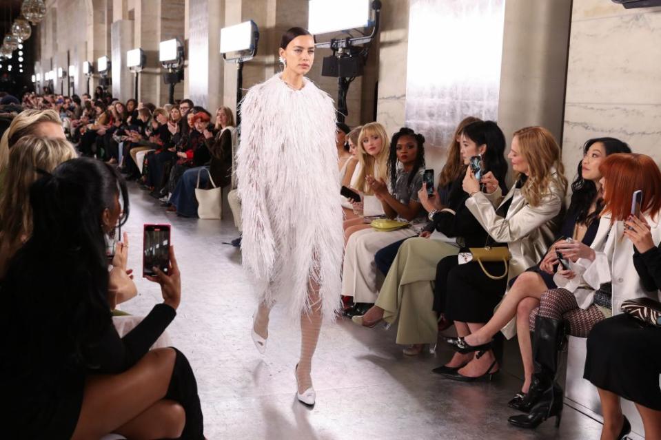 Tory Burch’s star-studded front row this season featured Uma Thurman, Natasha Lyonne, Anna Sophia Robb and Awkwafina. Neil Rasmus/Shutterstock