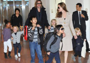 <p>Now we know Brad Pitt can't sing (as evidenced in Happy Feet 2) but every one of his kids looks like a rock star in training. Brad and Angelina are as big as it gets in Hollywood, so it makes sense that their kids would get treated like little princes and princesses. The Jolie-Pitts are rumoured to spend a fortune indulging Maddox, Zahara, Shiloh, Pax and twins, Knox and Vivienne. Each child has their own nanny and tutor. Zahara, has also been treated to a $13,000 princess themed birthday party.</p>