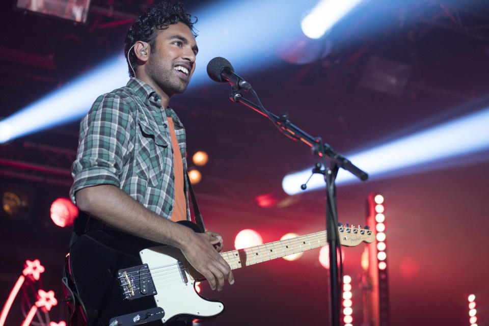 This image released by Universal Pictures shows Himesh Patel in a scene from "Yesterday," directed by Danny Boyle. (Jonathan Prime/Universal Pictures via AP)