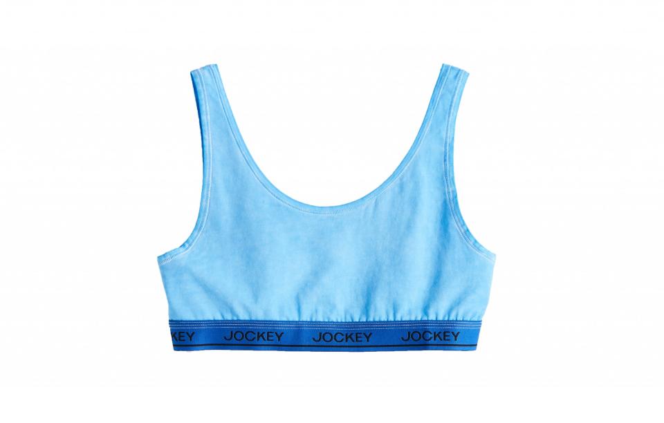 <p>If you’re looking for some comfy underwear that’s not Calvin Klein, look to Jockey. They have just designed an 80s-tastic collection for Urban Outfitters full of sports bras and Y-front briefs in colours that can be showed off or hidden away.<br><a rel="nofollow noopener" href="https://www.urbanoutfitters.com/en-gb/search?q=jockey" target="_blank" data-ylk="slk:Urban Outfitters, from £8;elm:context_link;itc:0;sec:content-canvas" class="link "><em>Urban Outfitters, from £8</em></a> </p>