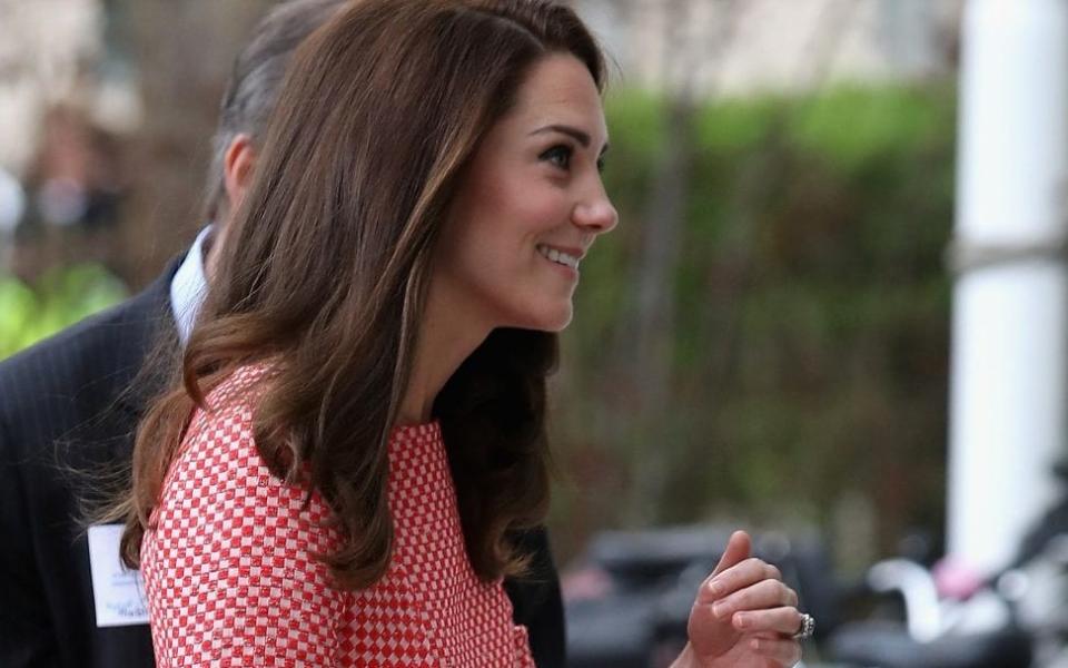 The Duchess of Cambridge pictured on Thursday morning - Credit: Chris Jackson/Getty