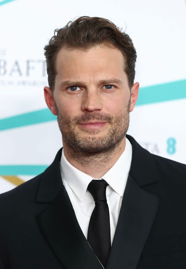 A closeup on Jamie Dornan