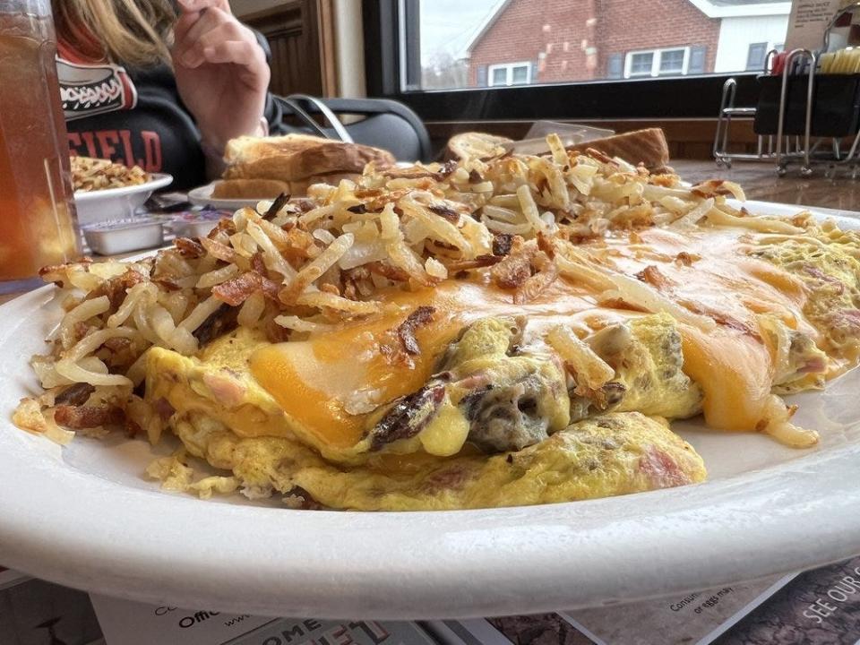 A heaping plate of food at Scott's Diner.