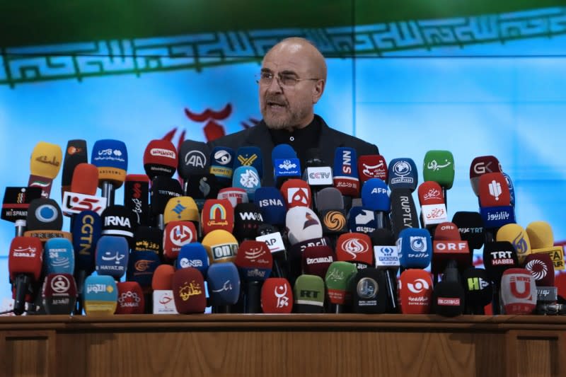<cite>2024伊朗總統大選候選名單：國會議長卡利巴是6人當中呼聲最高的。（AP）</cite>