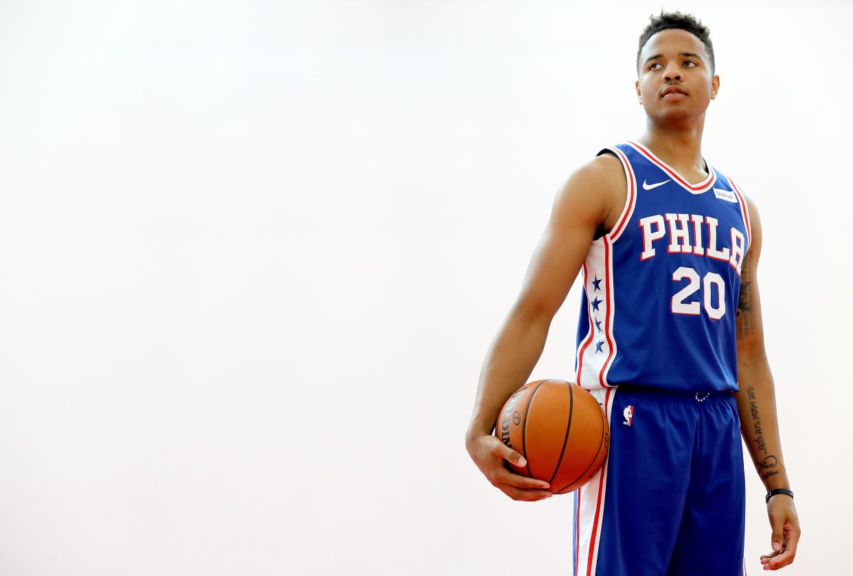 Philadelphia 76ers rookie Markelle Fultz has not played since Oct. 23. (Photo by Abbie Parr/Getty Images)