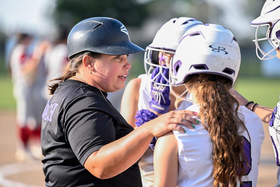 Mission Oak hosts Tulare Union in a West Yosemite League high school softball game on Wednesday, April 17, 2024.