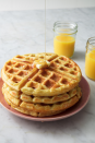 <p>Light, fluffy, and slightly crispy on the outside, these waffles are <em>perfect</em>. </p><p>Get the <strong><a href="https://www.delish.com/cooking/recipe-ideas/a19880088/best-homemade-belgian-waffles-recipe/" rel="nofollow noopener" target="_blank" data-ylk="slk:Best-Ever Waffles recipe;elm:context_link;itc:0;sec:content-canvas" class="link ">Best-Ever Waffles recipe</a>. </strong></p>