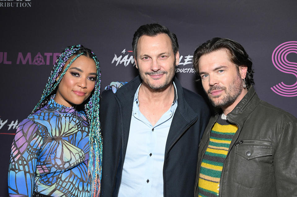 Actor Annie Ilonzeh, director Mark Gantt and actor Charlie Weber