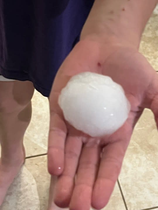 Baseball size hail in Marble Falls | KXAN viewer photo