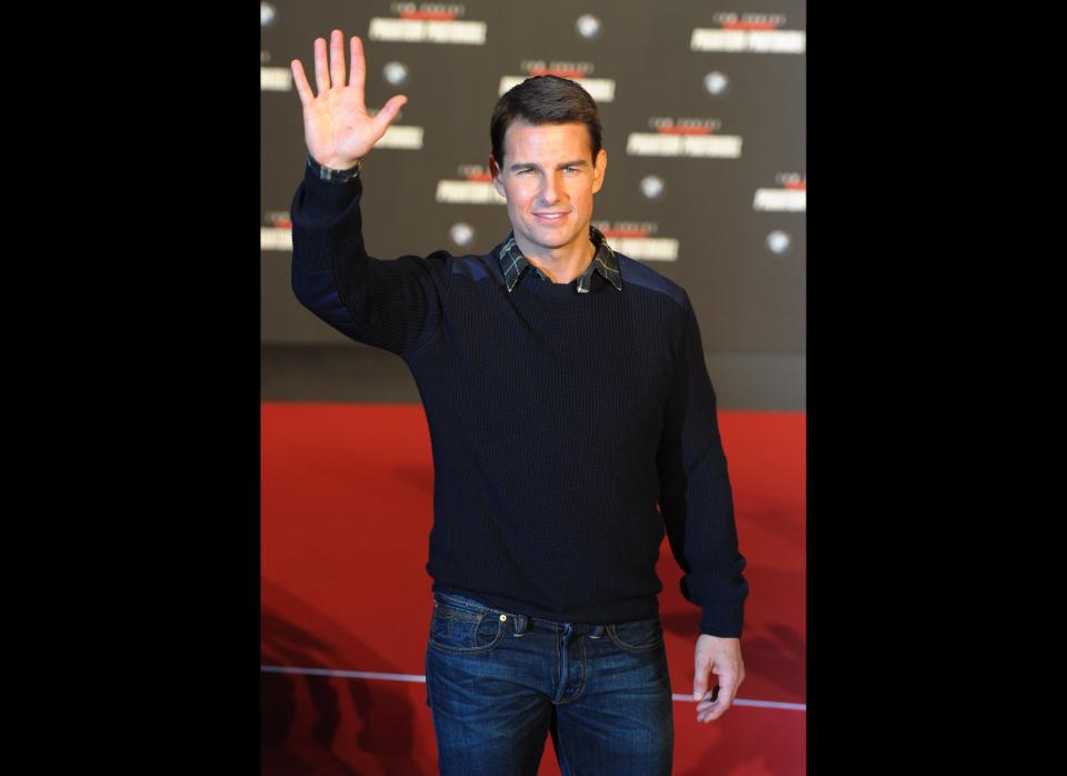 Tom Cruise on the red carpet for the European premiere of "Mission: Impossible - Ghost Protocol" in 2011.