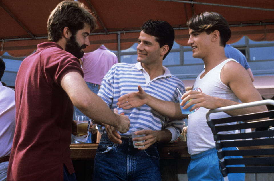 From left: Stephen Caffrey, Campbell Scott and Dermot Mulroney in "Longtime Companion." (Photo: Mondadori Portfolio via Getty Images)