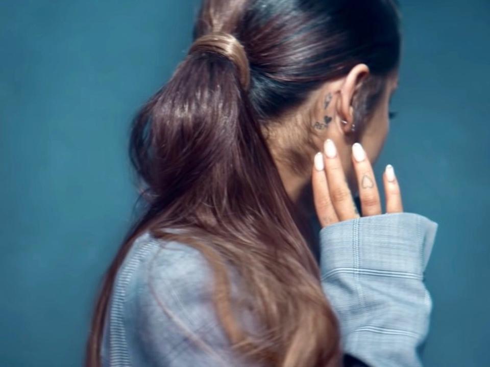 ariana grande tattoos breathin video