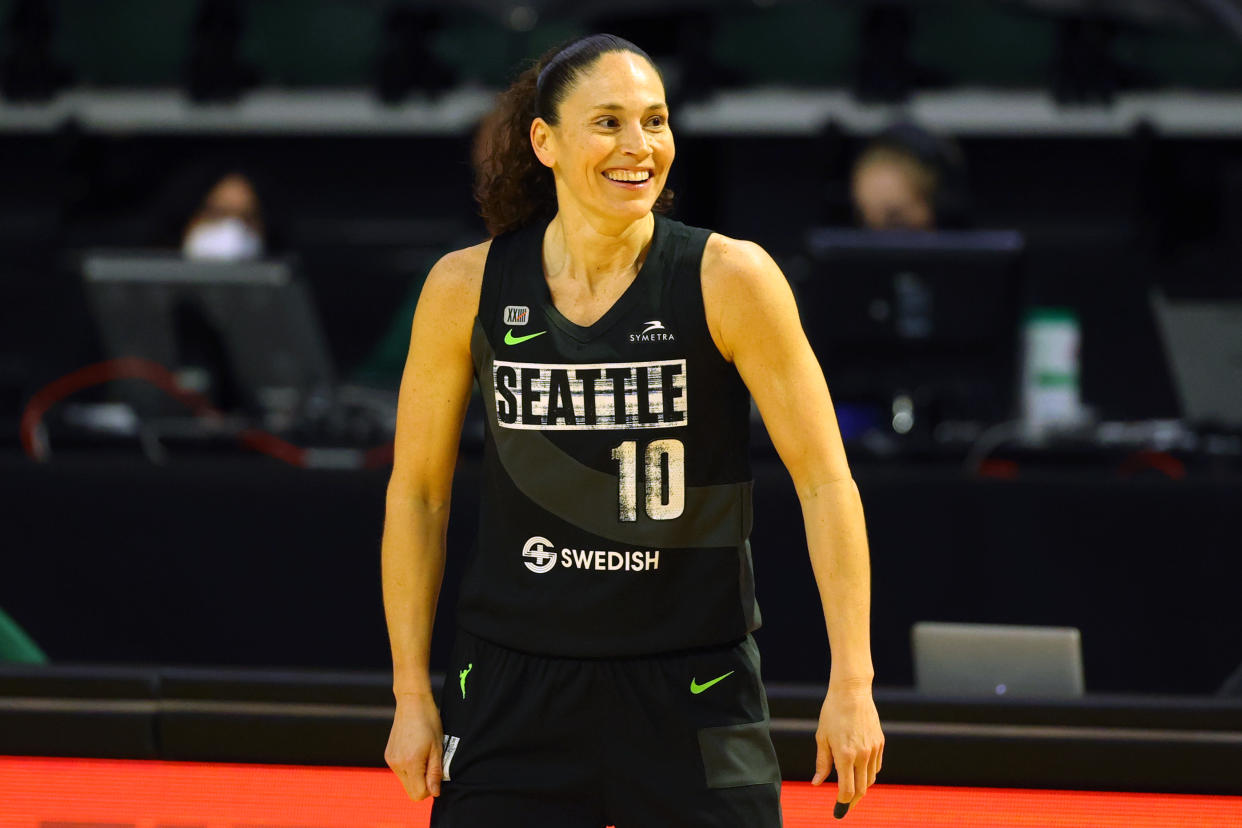 Seattle Storm star Sue Bird has the second highest-selling jersey in the WNBA. (Photo by Abbie Parr/Getty Images)