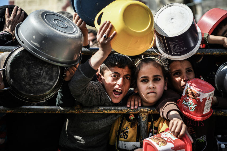 Children struggle to support their families in Gaza under Israeli attacks (Abed Zagout / Anadolu via Getty Images)