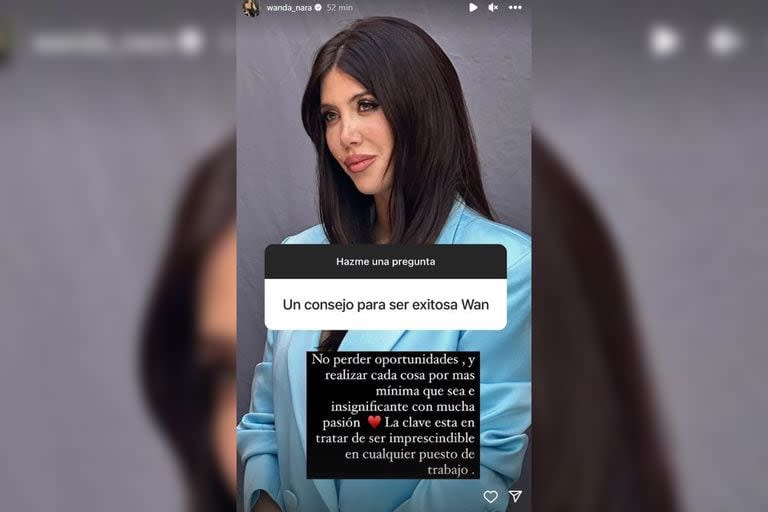 Wanda Nara reveló su consejo para conseguir el éxito (Foto Instagram @wanda_nara)