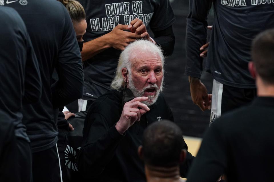 Spurs coach Gregg Popovich
