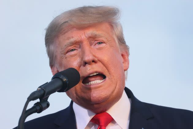 Former President Donald Trump speaks to supporters June 26 during a rally in Wellington, Ohio. It was his first rally since leaving office. (Photo: Scott Olson/Getty Images)