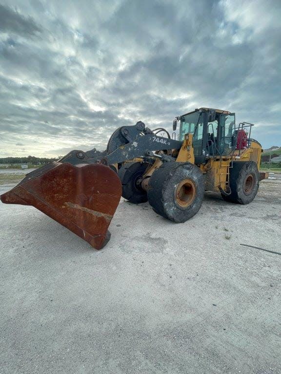 A 2017 John Deere loader is among the items being auctioned off by the Solid Waste Authority on Saturday, March 9, 2024.