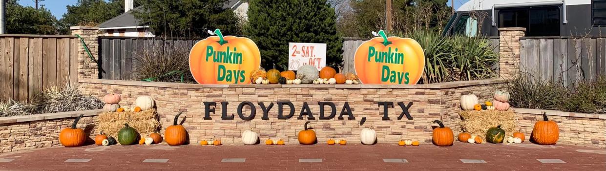 “Punkin Days” is held every year in mid-October in Floydada.