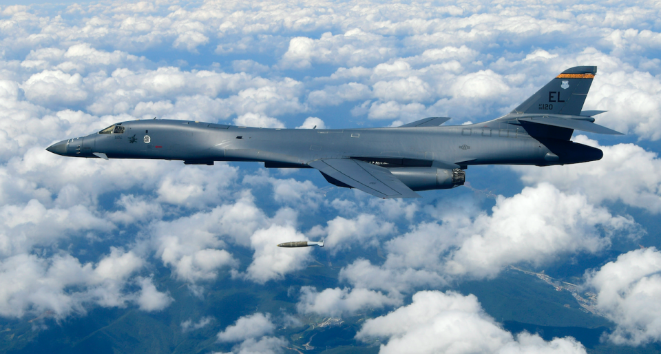 <em>Two B-1B supersonic bombers took part in a another drill with South Korea (PA)</em>