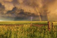 <p>Superior, Nebraska sits just over the border from Kansas and is filled with big, open fields and its a prime spot for storm watching. </p>