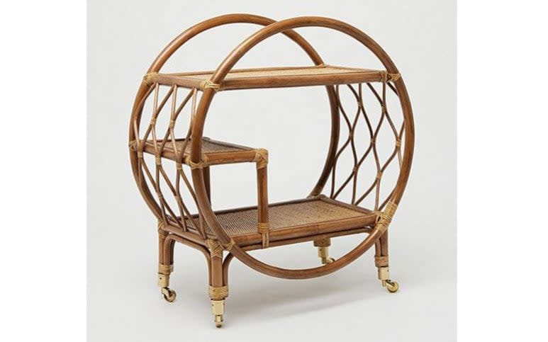 A rattan drinks trolley from Oliver Bonas - Oliver Bonas