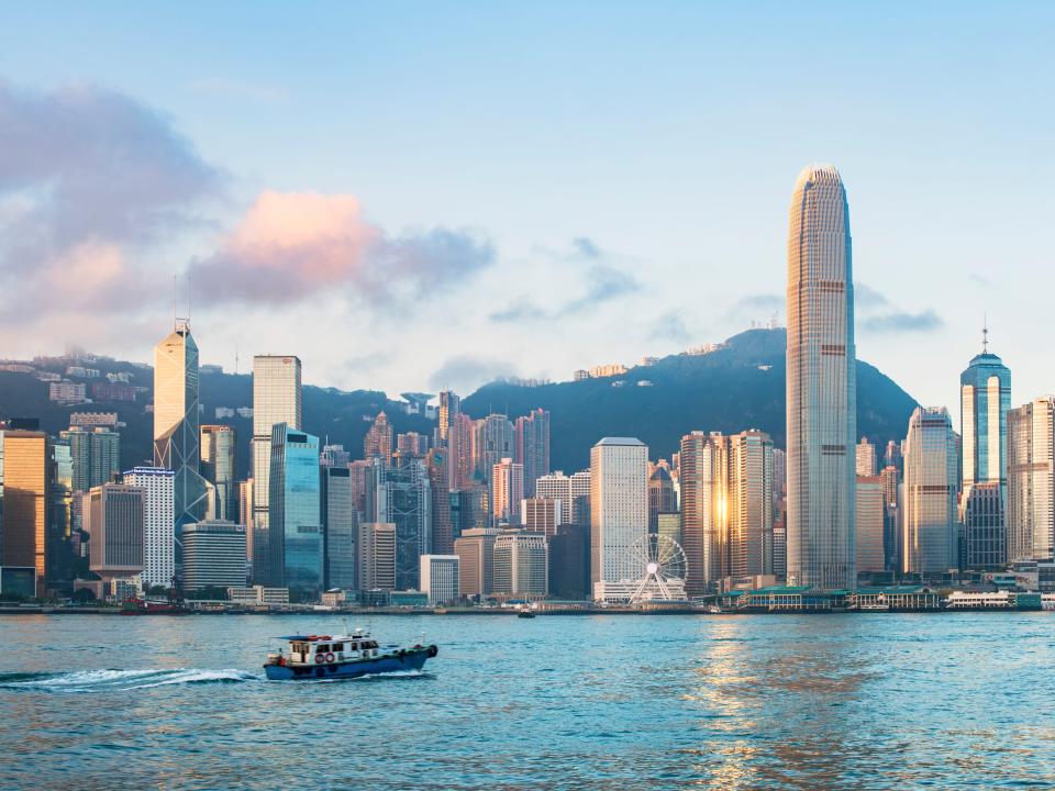 Victoria harbour at morning, Hong Kong