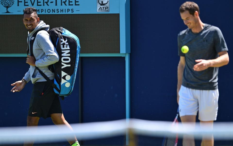 Nick Kyrgios has raised the possibility of being coached by Andy Murray in the future - AFP