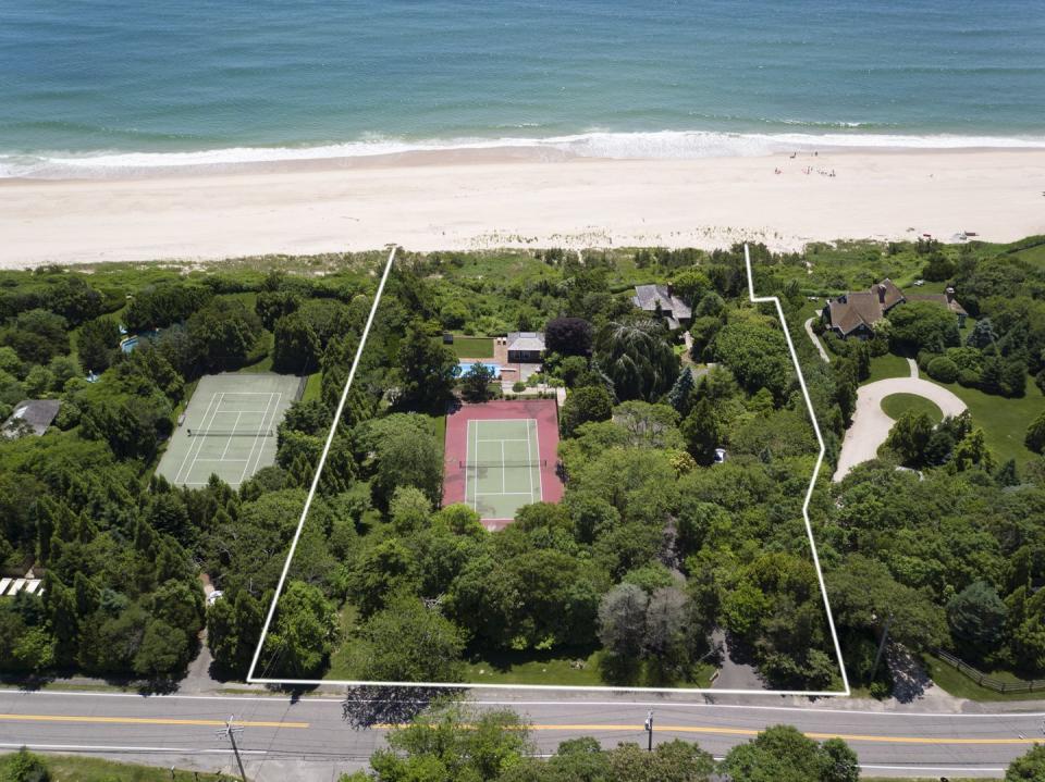 The house sits on nearly three acres in Montauk.