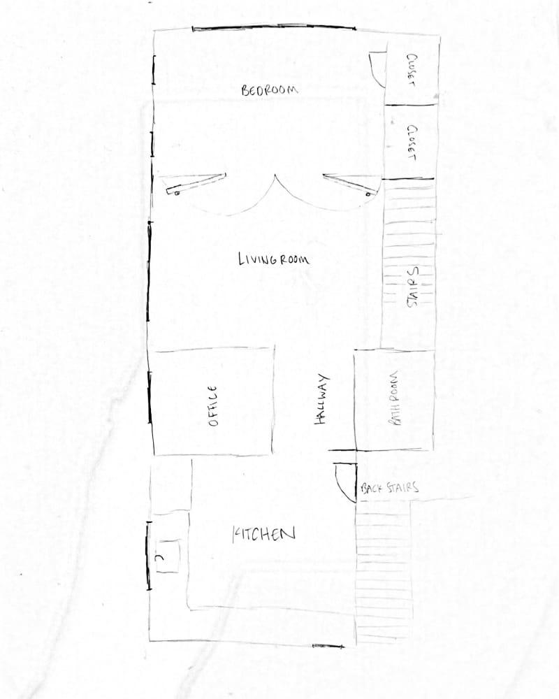 floor plan of Oakland, CA residence