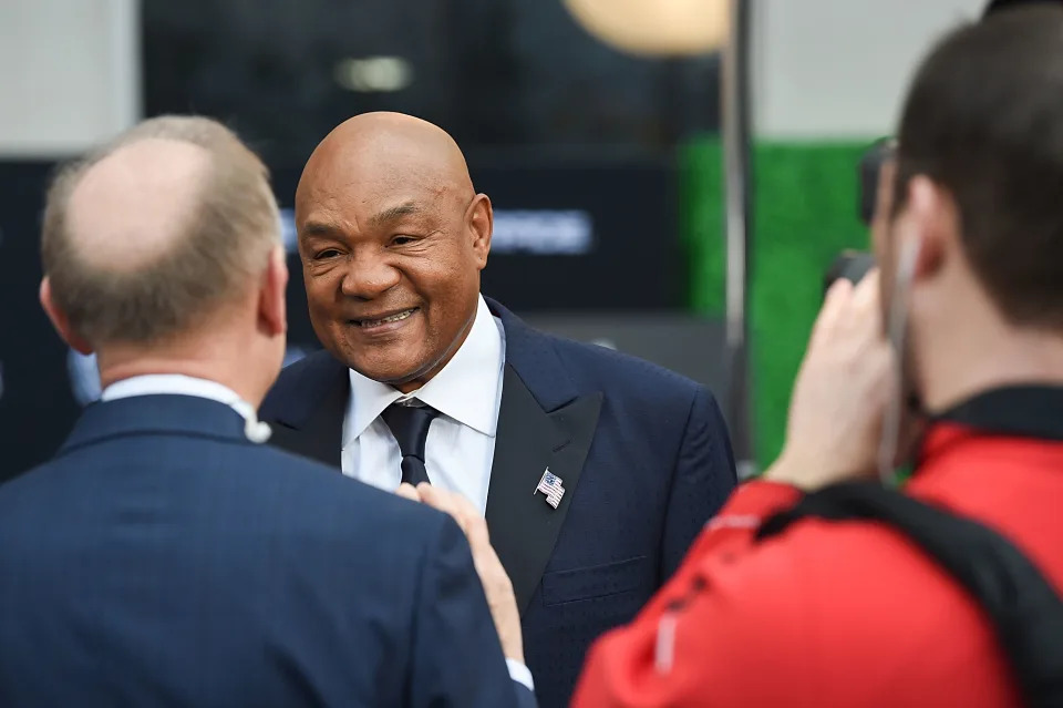 HOUSTON, TX - FEBRUARY 08:  George Foreman arrives at the Houston Sports Awards on February 8, 2018 in Houston, Texas.  (Photo by Cooper Neill/Getty Images for Houston Sports Awards)