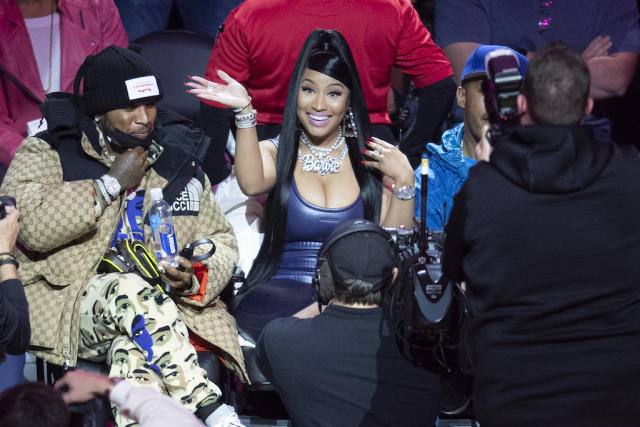 Nicki Minaj Wears Balenciaga Spiked Heels at Lakers Game – Pochta News