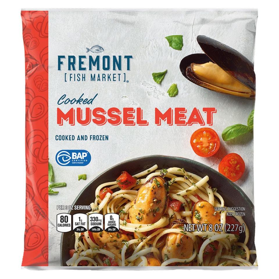 bag of fremont fish market cooked mussel meat from aldi