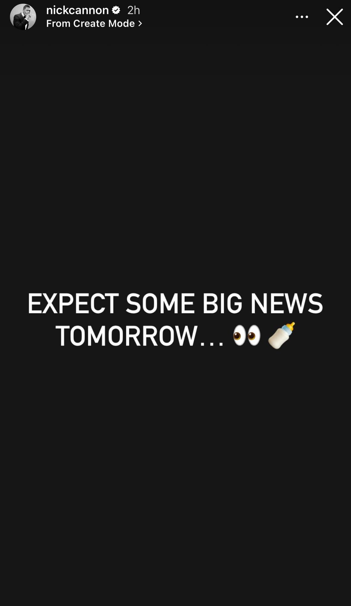 Nick Cannon Teases Potential Baby News as He Shares Hint at 'Big News' with a Bottle Emoji