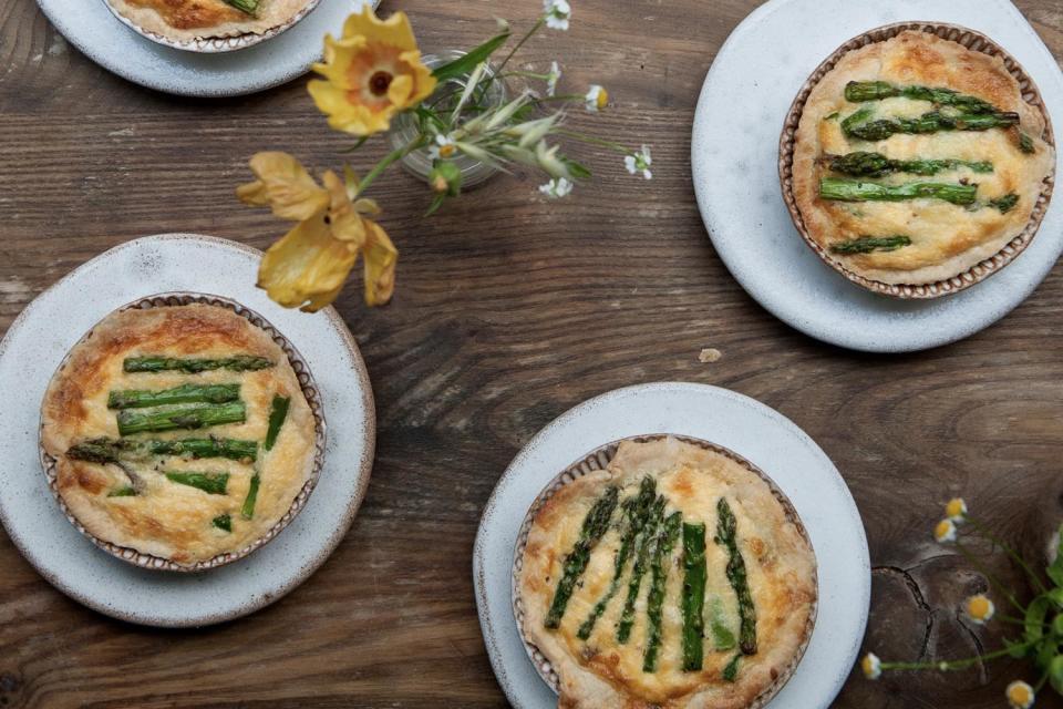 Clodagh McKenna's asparagus and Gruyère tartlets