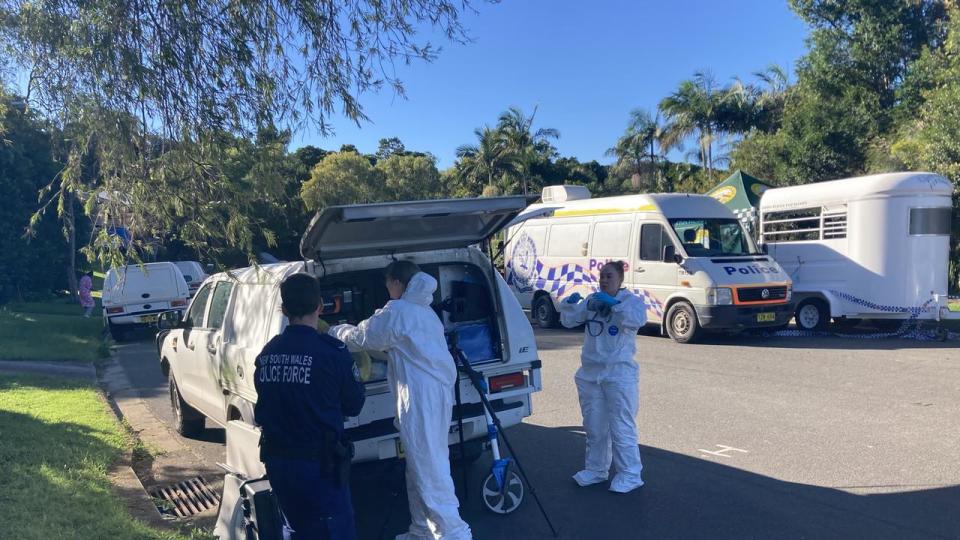 The scene in Kingscliff where a violent home invasion turned deadly. Picture: Greg Stolz