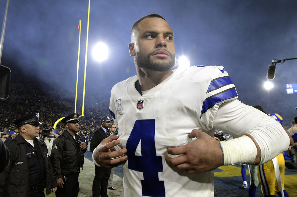 Should Dak Prescott consider the salary cap in his contract talks or just try to get paid? (Max Faulkner/Fort Worth Star-Telegram via Getty Images)