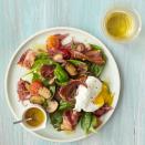 <p>Looking for something light but still filling? This breakfast salad is just the thing.</p><p><strong><a href="https://www.countryliving.com/food-drinks/recipes/a34065/spinach-salad-bacon-egg-recipe-rbk0413/" rel="nofollow noopener" target="_blank" data-ylk="slk:Get the recipe;elm:context_link;itc:0;sec:content-canvas" class="link ">Get the recipe</a>.</strong> </p>