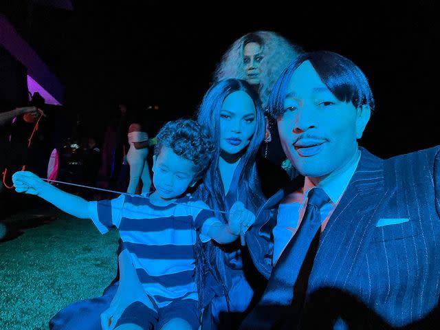 5) Chrissy Teigen, John Legend, Miles and Luna