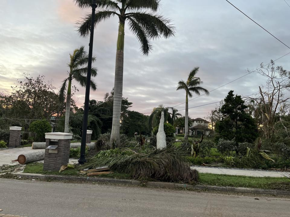 Fort Myers, Florida, neighborhood after Hurricane Ian