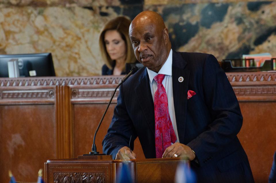 Rep. Randal Gaines spoke passionately about his bill to give hope to up to 1,500 inmates who were convicted by non-unanimous juries.