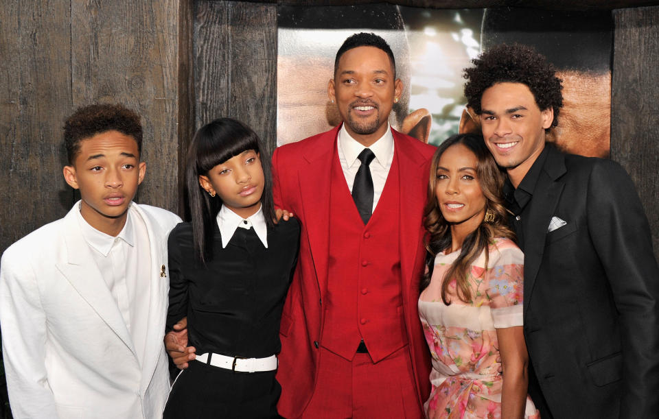 Jayden Smith, Willow Smith, Will Smith, Jada Pinkett Smith, and Trey Smith