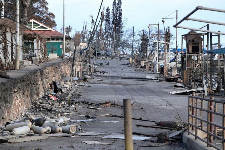 PHOTO: FILE - A view of burned debris after wildfires devastated the historic town of Lahaina, Maui, Hawaii, Aug. 10, 2023. (Handout/via Reuters, FILE)