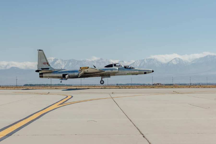 A TU-2S Dragon Lady assigned to the 9th Reconnaissance Wing, Beale Air Force Base, Calif., arrives at USAF Operating Location Plant 42 in Palmdale, California, to receive final paint coatings, Feb. 29. The aircraft returned to flight after nearly two years through the collaboration of the Air Force Life Cycle Management Center, 412th Test Wing at Edwards and Lockheed Martin Corporation. (Air Force photo by Lindsey Iniguez)