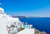 <p>Aptly named after the most relaxing day of the week, <a href="https://www.booking.com/hotel/gr/sunday-suites.en-gb.html?aid=2200764&label=best-hotels-santorini" rel="nofollow noopener" target="_blank" data-ylk="slk:Canaves Oia Sunday Suites" class="link ">Canaves Oia Sunday Suites</a> aims for a laid-back sort of luxury. The Canaves group is also responsible for the seriously slick <a href="https://www.booking.com/hotel/gr/canaves-oia-epitome.en-gb.html?aid=2200764&label=best-hotels-santorini" rel="nofollow noopener" target="_blank" data-ylk="slk:Canaves Oia Epitome" class="link ">Canaves Oia Epitome</a>, down near Ammoudi Bay, and the clinging-to-the-cliffs Canaves Oia Suites.</p><p>At Sunday Suites, it’s the day of rest daily – and it won’t take long to unwind with panoramic-view perfection, cooling courtyards and those soothing, almost-all-white interiors. And there’s no chance of any noise pollution disrupting the peace and quiet since there are just a handful of suites. The entire property can be hired out as a 10-bedroom villa for 20 lucky guests.</p><p><a class="link " href="https://www.booking.com/hotel/gr/sunday-suites.en-gb.html?aid=2200764&label=best-hotels-santorini" rel="nofollow noopener" target="_blank" data-ylk="slk:CHECK AVAILABILITY">CHECK AVAILABILITY</a></p>