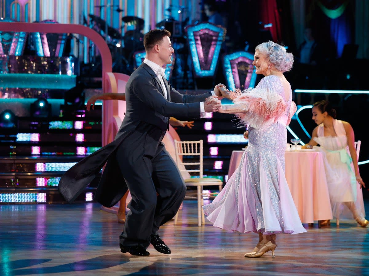 Angela Rippon and professional partner Kai Widdrington (BBC/Guy Levy)