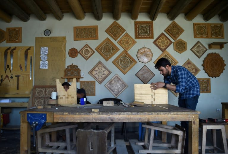 Staff at Turquoise Mountain began by combing Kabul's streets trying to find artisans and students to enroll. The foundation now employs 30 Afghan masters, who are given retraining and support from the organisation, and then help teach new apprentices