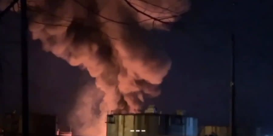 Fire at an oil depot in occupied Luhansk